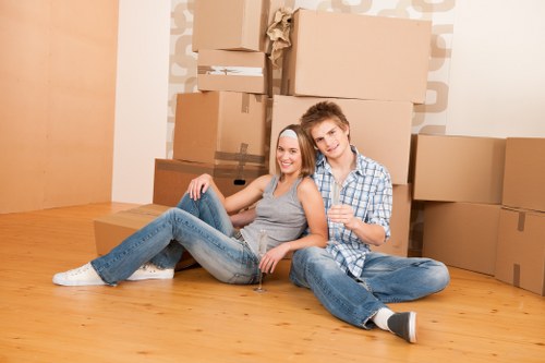 Removal team loading furniture for a home move in Switzerland