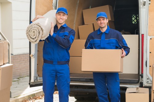 Packing and furniture handling during a commercial move