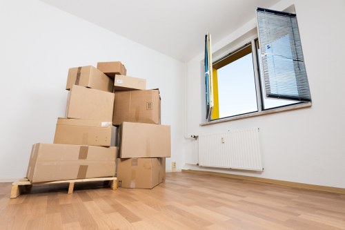 Moving truck and team managing access challenges in Switzerland