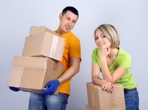 Careful loading of household items for a Switzerland relocation