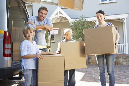 Checklist and boxes prepared for a Swiss home relocation