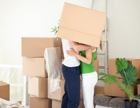 Packing materials and moving boxes ready for a Swiss removal